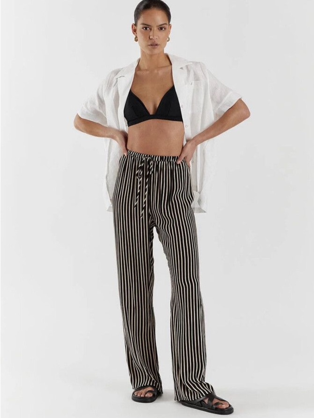DISSH‎ Rory stripe drawstring pant size 4